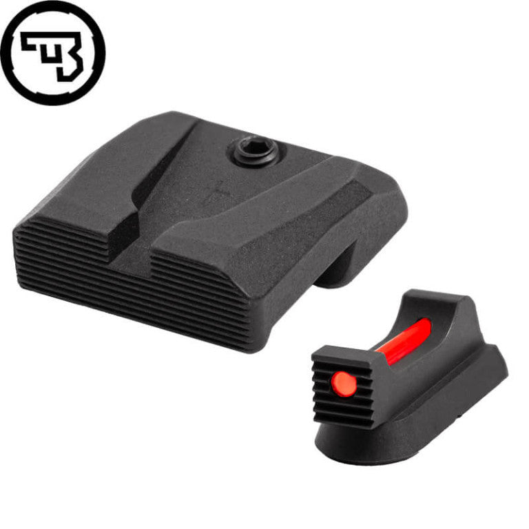 CZ 75B, CZ P-01, CZ 75 SP-01 vaste richtmiddelen set met fiber optics | type A