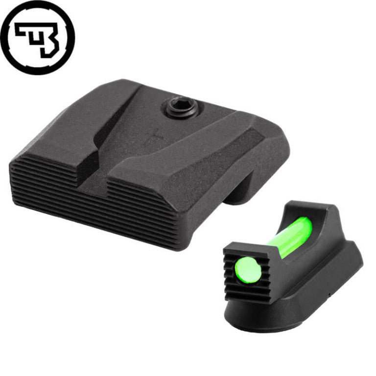 CZ 75B, CZ P-01, CZ 75 SP-01 vaste richtmiddelen set met fiber optics | type A