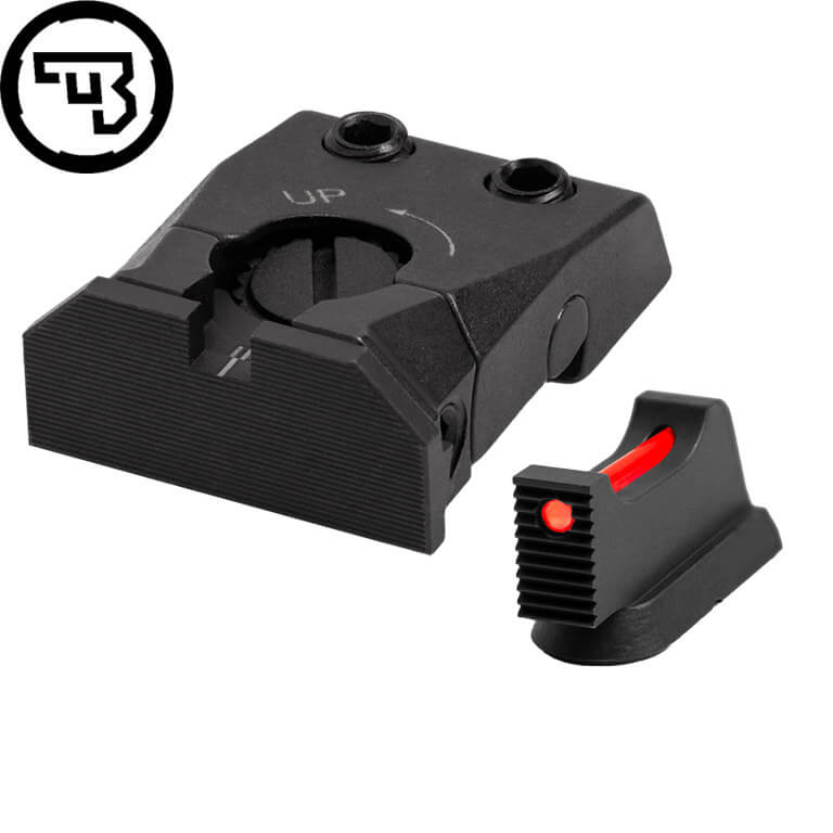 CZ Shadow 2, CZ 75 SP-01 Shadow verstelbare richtmiddelen set met fiber optics | type C