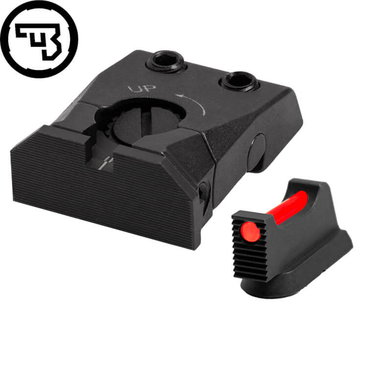 CZ Shadow 2, CZ 75 SP-01 Shadow verstelbare richtmiddelen set met fiber optics | type C