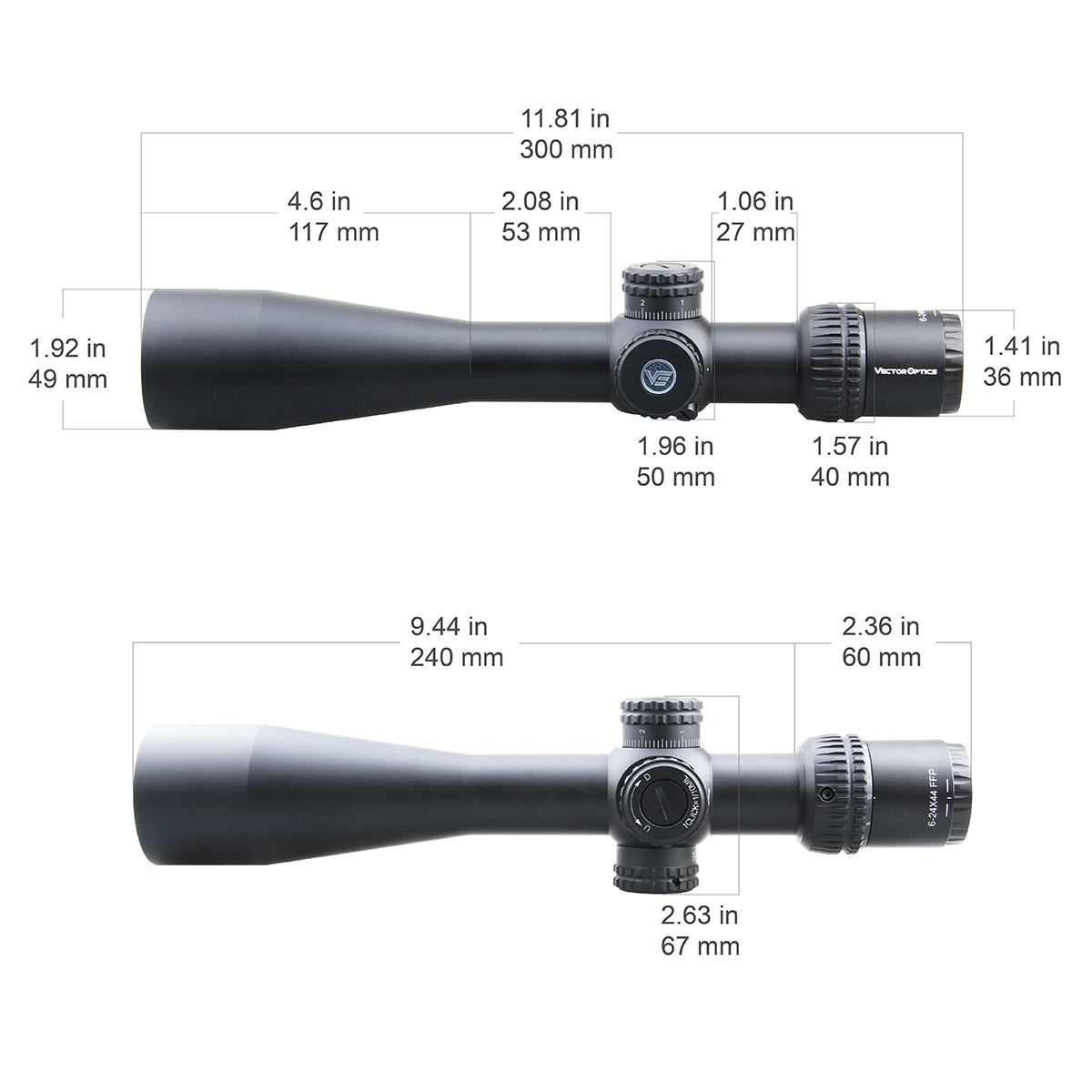Vector Optics Veyron 6-24x44 FFP richtkijker Vector Optics