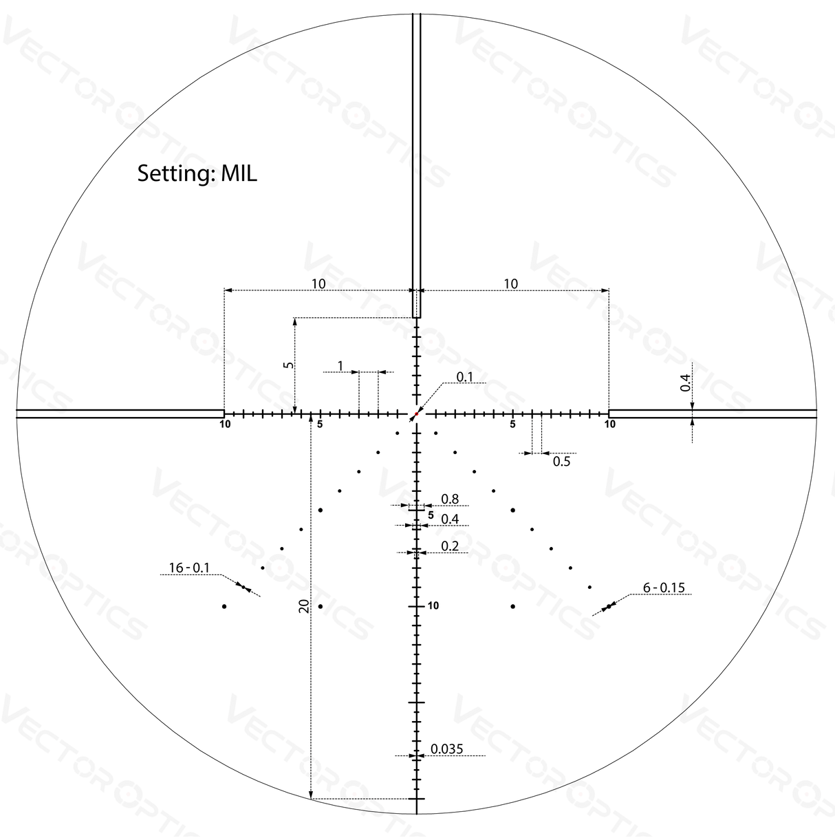 Vector Optics Veyron 4-16x44 IR First Focal Plane Verlicht richtkijker Vector Optics