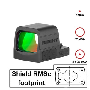 Red dot vizieren met directe passing voor CZ P-09C Nocturne