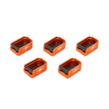 CZ Shadow 2, CZ 75 & SP-01 alu magazijnbodemplaten TS - set van 5 stuks | +2 patronen