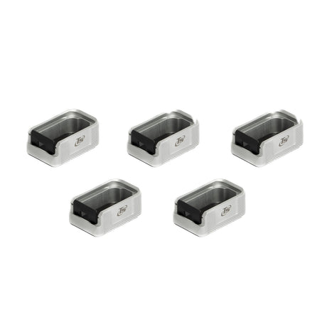 CZ Shadow 2, CZ 75 & SP-01 alu magazijnbodemplaten TS - set van 5 stuks | +2 patronen