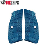 CZ 75 P-01, CZ 75 Compact alu greepplaten | Gridlok blauw