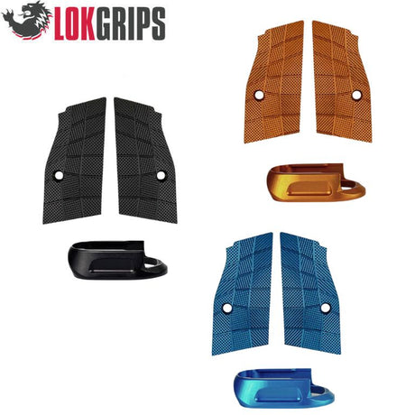 CZ Shadow 2 Compact & Carry korte alu greepplaten & alu magwell | Gridlok