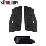 CZ Shadow 2 Compact & Carry korte alu greepplaten & alu magwell | Gridlok_zwart