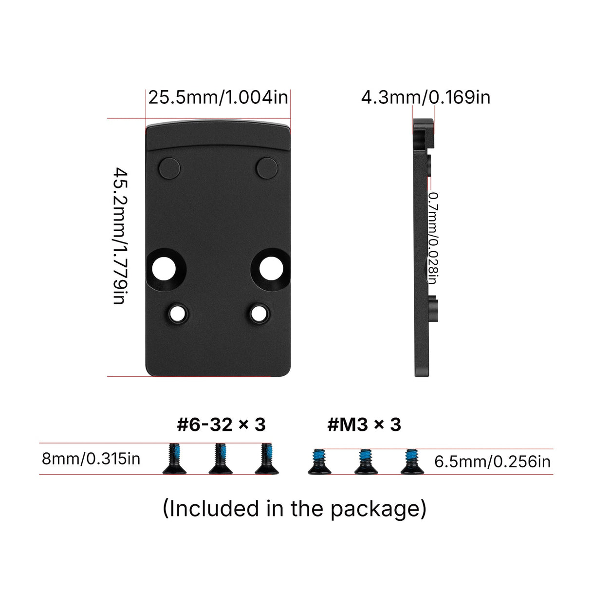 Footprint adapter | van Trijicon RMR naar Shield RMSc & K-series footprint