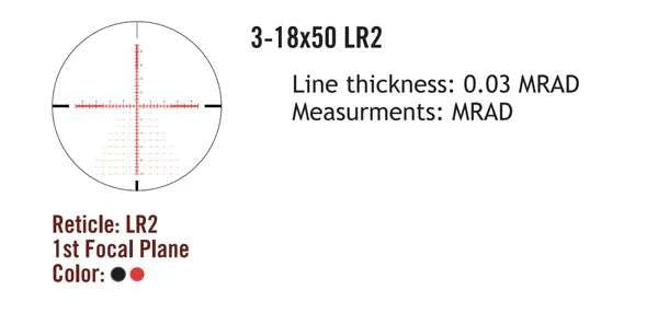 Sightmark Presidio 3-18x50 LR2 FFP richtkijker