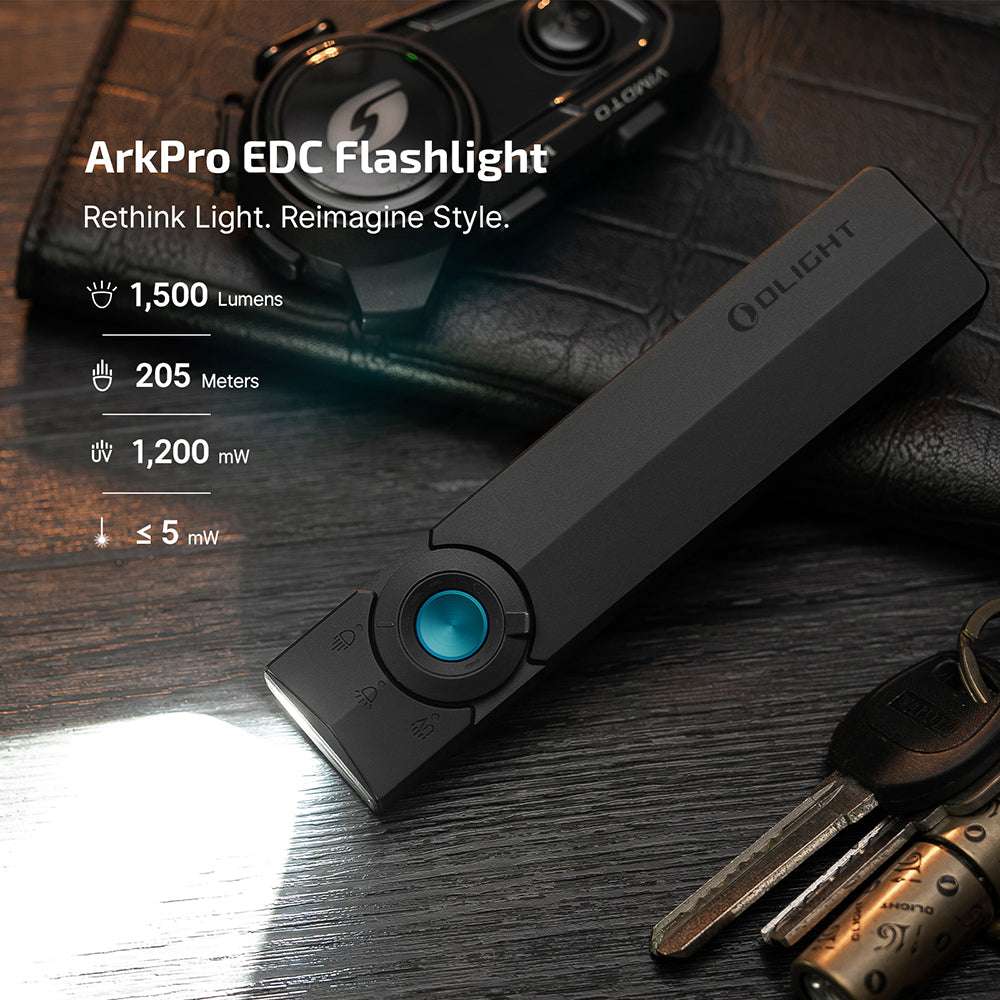 Olight ArkPro | platte 4-in-1 EDC zaklamp | 1.500 lm
