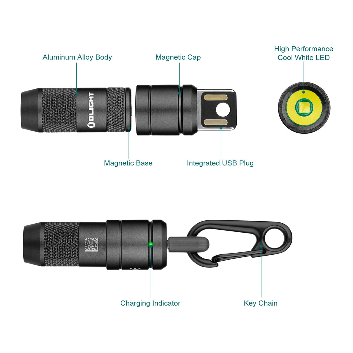 Olight imini 2 | mini oplaadbare sleutelhanger zaklamp | 50 lm