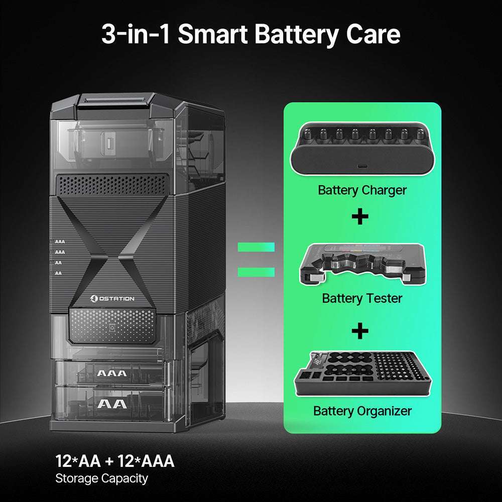 Olight Ostation 2 | slimme AA/AAA batterijlader | 3-in-1